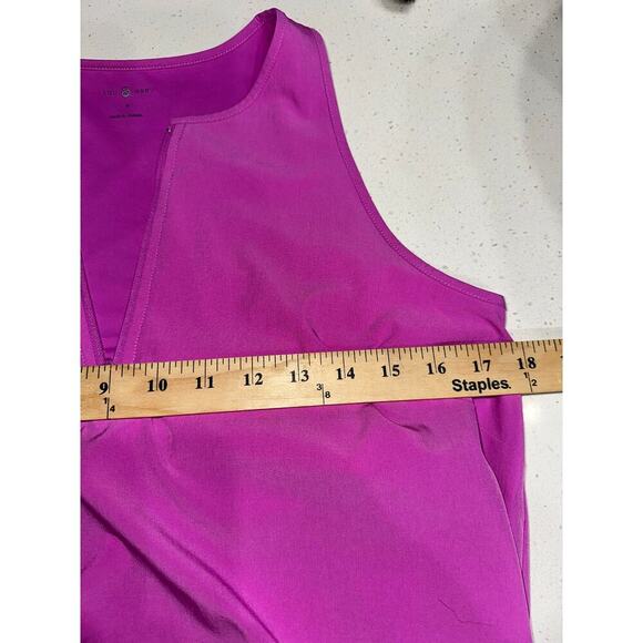 Lou & Grey Wanderweave Athletic Dress Sleeveless 1/4 Zip Magenta S Athleisure - Picture 5 of 8